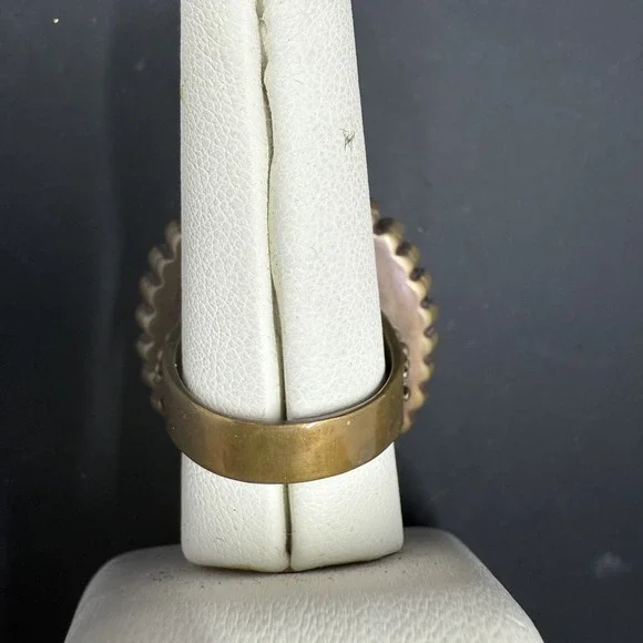 Vintage Stephen Dweck Natural Yellow Rutilated Quartz Ring Size 7.5 - Picture 4 of 9